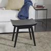 image:imageDeco 79 Wood Living Room Stool Minimalistic Curved Ottoman Foot Stool 19 x 15 x 17 BlackBlack