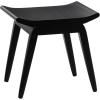 image:imageDeco 79 Wood Living Room Stool Minimalistic Curved Ottoman Foot Stool 19 x 15 x 17 BlackBlack