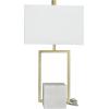 image:imageCosmoLiving by Cosmopolitan Marble Room Table Lamp Geometric Accent Lamp with Square Shade Lamp 15 x 9 x 27 GoldGold