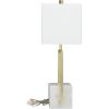 image:imageCosmoLiving by Cosmopolitan Marble Room Table Lamp Geometric Accent Lamp with Square Shade Lamp 15 x 9 x 27 GoldGold