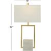 image:imageCosmoLiving by Cosmopolitan Marble Room Table Lamp Geometric Accent Lamp with Square Shade Lamp 15 x 9 x 27 GoldGold