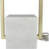 image:imageCosmoLiving by Cosmopolitan Marble Room Table Lamp Geometric Accent Lamp with Square Shade Lamp 15 x 9 x 27 GoldGold