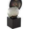 image:imageDeco 79 Glass Abstract Decorative Sculpture Stacked Orb Home Decor Statue with Black Base Accent Figurine 5 x 4 x 16 BlackBlack