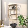 image:imageDeco 79 Metal 3 Level Wall Shelf with White Wooden Shelves 16 x 4 x 24 GoldLARGE SIZE