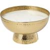 image:imageDeco 79 Metal Decorative Candle English Garden Scented Wide Hammered 70 oz 4 Wick Aromatherapy Candle with White Wax Wax Aromatherapy Candle 10 x 10 x 6 GoldSMALL SIZE