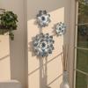 image:imageDeco 79 Metal Floral Home Wall Decor 3D Wall Sculpture Wall Art 38 x 3 x 16 BlueBlue