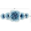 image:imageDeco 79 Metal Floral Home Wall Decor 3D Wall Sculpture Wall Art 38 x 3 x 16 BlueBlue