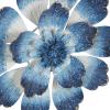 image:imageDeco 79 Metal Floral Home Wall Decor 3D Wall Sculpture Wall Art 38 x 3 x 16 BlueBlue