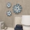 image:imageDeco 79 Metal Floral Home Wall Decor 3D Wall Sculpture Wall Art 38 x 3 x 16 BlueBlue