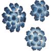 image:imageDeco 79 Metal Floral Home Wall Decor 3D Wall Sculpture Wall Art 38 x 3 x 16 BlueBlue