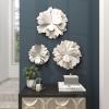 image:imageDeco 79 Metal Floral Home Wall Decor 3D Wall Sculpture Wall Art 38 x 3 x 16 BlueWhite