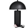 image:imageDeco 79 Metal Room Accent Lamp Table Lamp with Dome Shade Lamp 14 x 14 x 22 BlackBlack