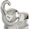 image:imageDeco 79 Porcelain Ceramic Elephant Decorative Sculpture Home Decor Statues Set of 2 Accent Figurines 6 7H SilverSilver