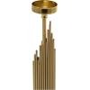image:imageDeco 79 Stainless Steel Metal Abstract Decorative Candle Holder Vertical Pipe Candle Stand with Black Marble Base Set of 2 Candlestick Holder 21 16H GoldGold