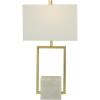 image:imageCosmoLiving by Cosmopolitan Marble Room Table Lamp Geometric Accent Lamp with Square Shade Lamp 15 x 9 x 27 GoldGold