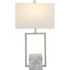 image:imageCosmoLiving by Cosmopolitan Marble Room Table Lamp Geometric Accent Lamp with Square Shade Lamp 15 x 9 x 27 GoldSilver