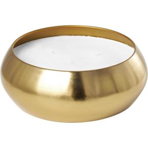 image:imageDeco 79 Metal Decorative Candle Jasmine Scented Wide 125 oz 5 Wick Aromatherapy Candle with White Wax Wax Aromatherapy Candle 11 x 11 x 4 GoldSMALL SIZE