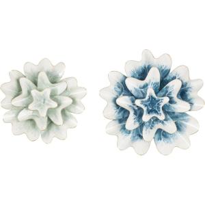 image:imageDeco 79 Metal Floral Home Wall Decor 3D Wall Sculpture Wall Art 38 x 3 x 16 BlueMulti Colored