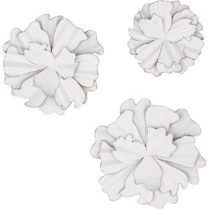 image:imageDeco 79 Metal Floral Home Wall Decor 3D Wall Sculpture Wall Art 38 x 3 x 16 BlueWhite