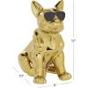 image:imageCosmoLiving by Cosmopolitan Ceramic Bulldog Decorative Sculpture Home Decor Statue with Sunglasses Accent Figurine 6 x 10 x 12 GoldGold