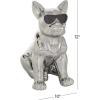 image:imageCosmoLiving by Cosmopolitan Ceramic Bulldog Decorative Sculpture Home Decor Statue with Sunglasses Accent Figurine 6 x 10 x 12 GoldSilver