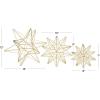 image:imageCosmoLiving by Cosmopolitan Metal Star Decorative Sculpture Home Decor Statues Set of 3 Accent Figurines 12 9 7H GoldGlam