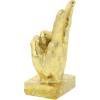 image:imageCosmoLiving by Cosmopolitan Polystone Hands Decorative Sculpture Home Decor Statues Set of 3 Accent Figurines 7 7 6H Gold