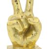 image:imageCosmoLiving by Cosmopolitan Polystone Hands Decorative Sculpture Home Decor Statues Set of 3 Accent Figurines 7 7 6H Gold