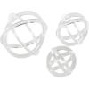 image:imageDeco 79 Acrylic Plastic Geometric Decorative Sculpture Delicate Home Decor Statues Set of 3 Accent Figurines 7 5 4 H Clear