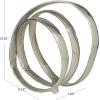 image:imageDeco 79 Aluminum Metal Abstract Decorative Sculpture Looped Home Decor Statue Accent Figurine 12 x 7 x 13 SilverSilver