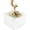 image:imageDeco 79 Aluminum Metal Elephant Decorative Sculpture Tall Cutout Silhouette Home Decor Statue with Marble Base Accent Figurine 9 x 9 x 27 GoldGold
