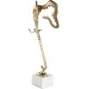 image:imageDeco 79 Aluminum Metal Elephant Decorative Sculpture Tall Cutout Silhouette Home Decor Statue with Marble Base Accent Figurine 9 x 9 x 27 GoldGold