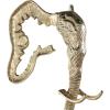 image:imageDeco 79 Aluminum Metal Elephant Decorative Sculpture Tall Cutout Silhouette Home Decor Statue with Marble Base Accent Figurine 9 x 9 x 27 GoldGold