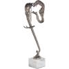image:imageDeco 79 Aluminum Metal Elephant Decorative Sculpture Tall Cutout Silhouette Home Decor Statue with Marble Base Accent Figurine 9 x 9 x 27 GoldSilver