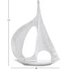 image:imageDeco 79 Aluminum Metal Sail Boat Decorative Sculpture Home Decor Statue Accent Figurine 28 x 6 x 37 SilverSilver