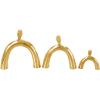 image:imageDeco 79 Ceramic Family Decorative Sculpture Abstract Arched Home Decor Statues Set of 3 Accent Figurines 11 9 6 H Gold