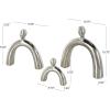 image:imageDeco 79 Ceramic Family Decorative Sculpture Abstract Arched Home Decor Statues Set of 3 Accent Figurines 11 9 6 H Silver