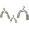 image:imageDeco 79 Ceramic Family Decorative Sculpture Abstract Arched Home Decor Statues Set of 3 Accent Figurines 11 9 6 H Silver