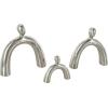 image:imageDeco 79 Ceramic Family Decorative Sculpture Abstract Arched Home Decor Statues Set of 3 Accent Figurines 11 9 6 H Silver
