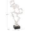 image:imageDeco 79 Glass Abstract Decorative Sculpture Home Decor Statue with Black Square Base Accent Figurine 14 x 6 x 29 ClearClear