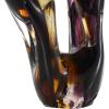 image:imageDeco 79 Glass Abstract Decorative Sculpture Ombre Cutout Home Decor Statue with Amber Accents Accent Figurine 8 x 4 x 17 BlackBlack