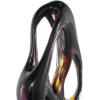 image:imageDeco 79 Glass Abstract Decorative Sculpture Ombre Cutout Home Decor Statue with Amber Accents Accent Figurine 8 x 4 x 17 BlackBlack