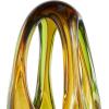 image:imageDeco 79 Glass Abstract Decorative Sculpture Ombre Cutout Home Decor Statue with Amber Accents Accent Figurine 8 x 4 x 17 BlackOrange
