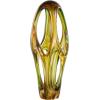 image:imageDeco 79 Glass Abstract Decorative Sculpture Ombre Cutout Home Decor Statue with Amber Accents Accent Figurine 8 x 4 x 17 BlackOrange