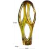 image:imageDeco 79 Glass Abstract Decorative Sculpture Ombre Cutout Home Decor Statue with Amber Accents Accent Figurine 8 x 4 x 17 BlackOrange