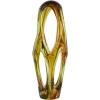 image:imageDeco 79 Glass Abstract Decorative Sculpture Ombre Cutout Home Decor Statue with Amber Accents Accent Figurine 8 x 4 x 17 BlackOrange