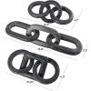 image:imageDeco 79 Marble Chain Handmade Decorative Sculpture Geometric 3 Link Home Decor Statues with Various Shapes Set of 3 Accent Figurines 9 9 13W GrayBlack