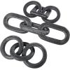 image:imageDeco 79 Marble Chain Handmade Decorative Sculpture Geometric 3 Link Home Decor Statues with Various Shapes Set of 3 Accent Figurines 9 9 13W GrayBlack