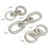 image:imageDeco 79 Marble Chain Handmade Decorative Sculpture Geometric 3 Link Home Decor Statues with Various Shapes Set of 3 Accent Figurines 9 9 13W GrayGray