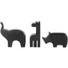 image:imageDeco 79 Marble Safari Animals Decorative Sculpture Small Abstract Rounded Home Decor Statues Set of 3 Accent Figurines 6 3 6 H BlackBlack